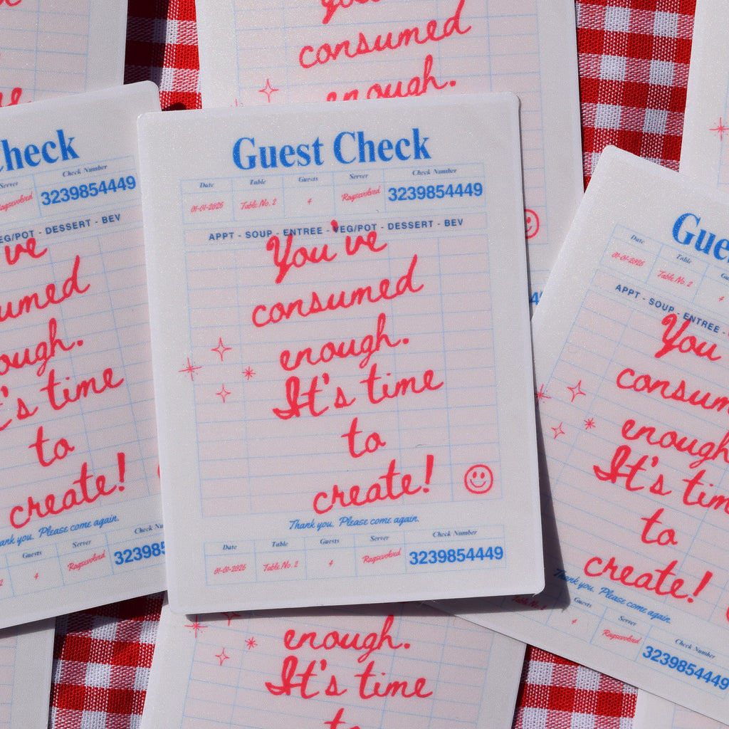 Time to Create Guest Check Sticker